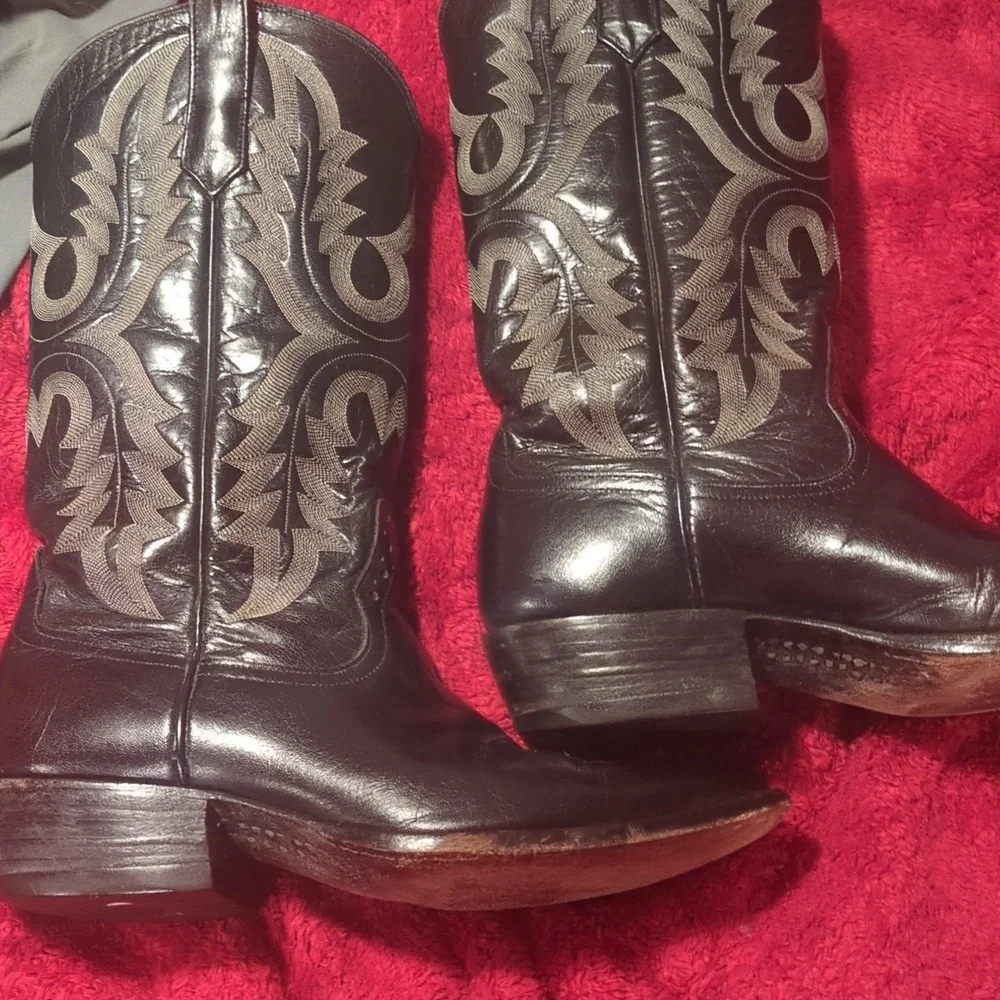 Rios of Mercedes Dark Leather Western Boots - Picture 2 of 9